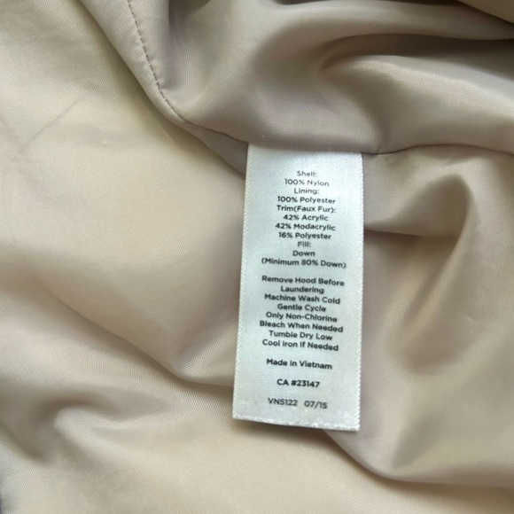 Talbots Long Down Filled Puffer Coat - Picture 4 of 4